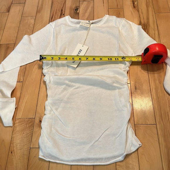 BNWT Zulu & Zephyr Sheer Gathered Knit Top - Picture 6 of 8